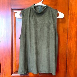 Sun& shadow Suede Sleeveless Top